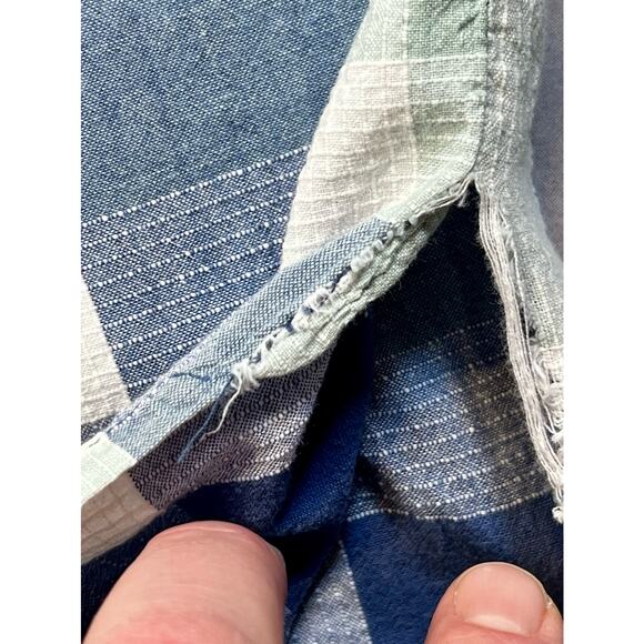 Gotcha Custom Original Button Up Shirt 100% Cotton Men L Blue Green Beach Surfer - Picture 4 of 10